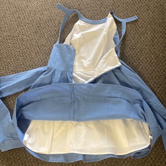 NWT Lauren James Dress Abigail Light Blue Size M. Made in USA - Picture 9 of 11